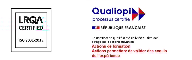 CNPP logo LRQA et QUALIOPI