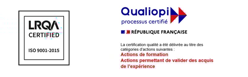 Logo LRQA et QUALIOPI