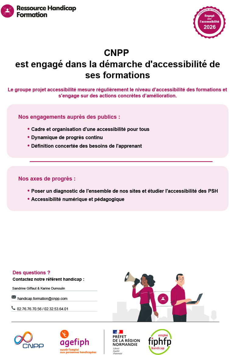 CNPP est engagé dans la démarche d'accessibilité de ses formations