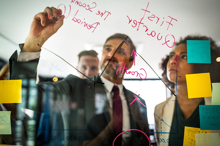 Équipe en atelier de co-construction d'un plan de continuité d'activité