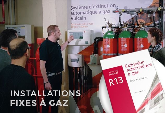 Connaître les règles de conception, d'installation et de réception d'une installation d'extinction automatique à gaz