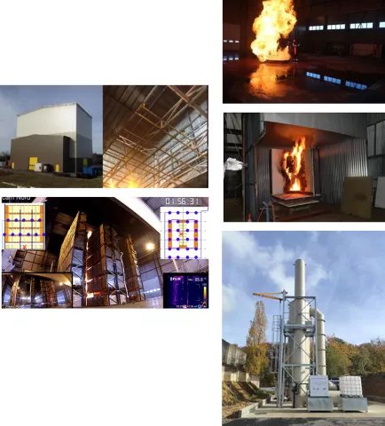 Différents halls d'essais