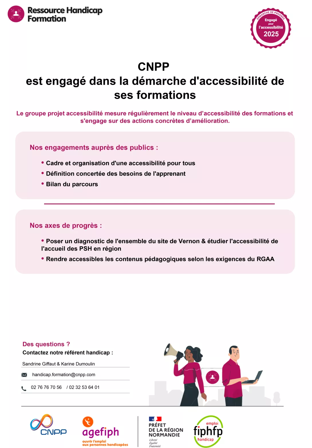 Engagement CNPP pour l'accessibilité de ses formations